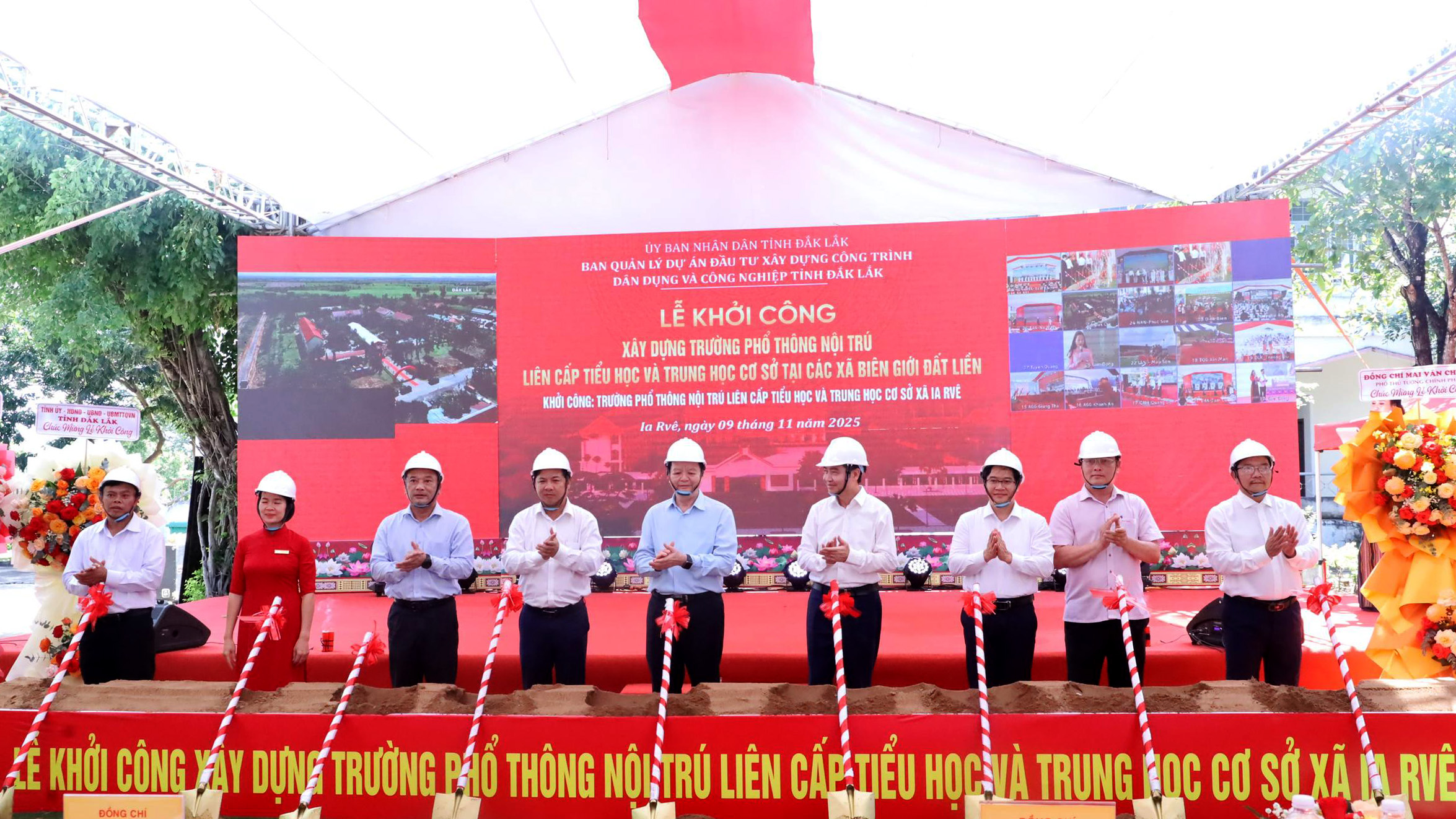 Khởi công xây dựng công trình Trường Phổ thông nội trú liên cấp tiểu học và THCS xã Ia Rvê